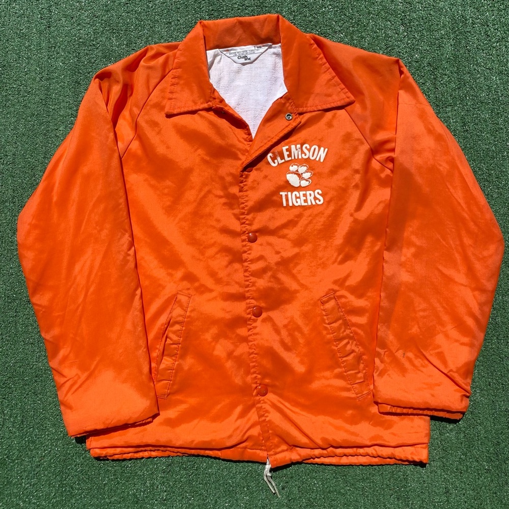 Vintage 80’s Chalk Line Clemson Tigers Orange Coaches Lined Jacket Men’s Size XS